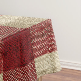 Toalha De Mesa Elegant Burgundy Ivory Rust Red Plaid Pattern