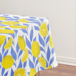 Toalha De Mesa Elegant French Country Lemon Blue Botanical