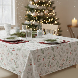 Toalha De Mesa Elegant Winter Foliage Holiday Tablecloth