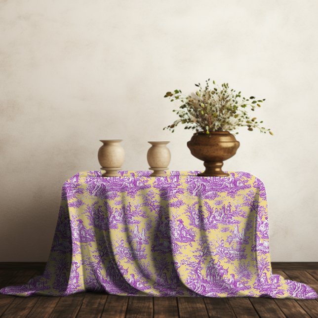 Toalha De Mesa Elegante amarelo-púrpura toile d jouy impresso (Criador carregado)