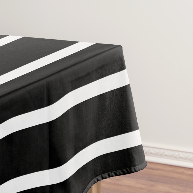 Toalha De Mesa Elegante Black Modern Lines Na moda (Posição Original)