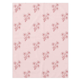 Toalha De Mesa Elegante Boho Vintage Rosa Padrão Floral Primavera