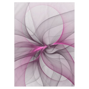 Toalha De Mesa Elegante Caos Moderno Abstrato Arte Fractal Rosa