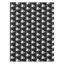 Toalha De Mesa Elegante Casamento Floral Preto e Branco / Ocasiao