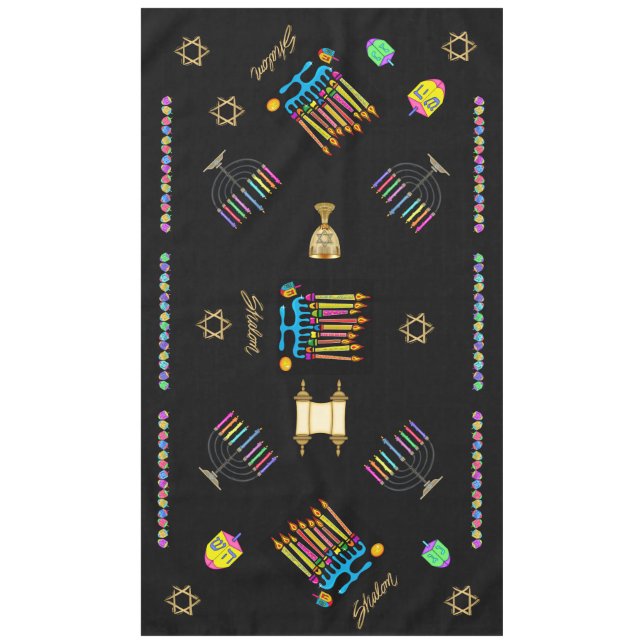 Toalha De Mesa Elegante Hanukkah Chanukah Tablecover (Frente)