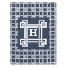 Elegante Monograma Chave Grega Naval Costeira