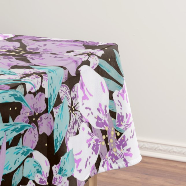 Toalha De Mesa Elegante padrão decorativo floral aquarela   (Criador carregado)