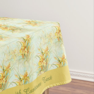 Toalha De Mesa Elegante Vintage Amarelo Daffodils Flor