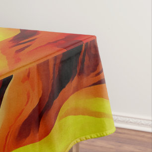 Toalha De Mesa Elementos Quentes E Frio Abstrato De Pó Acrílico