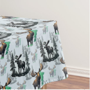 Toalha De Mesa Elk Moose Antlers Deer Pattern Design