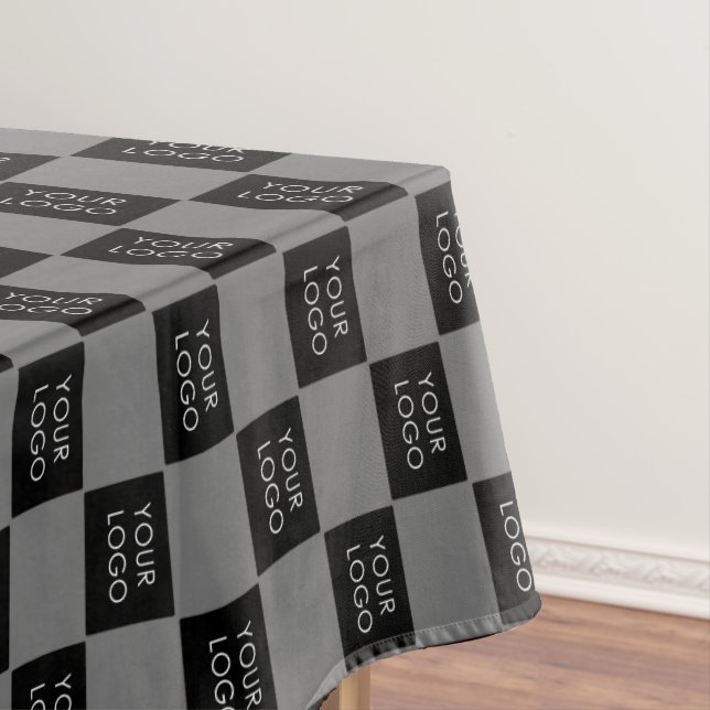 Toalha De Mesa Empresa de Logotipo Personalizado da cinza (Posição Original)