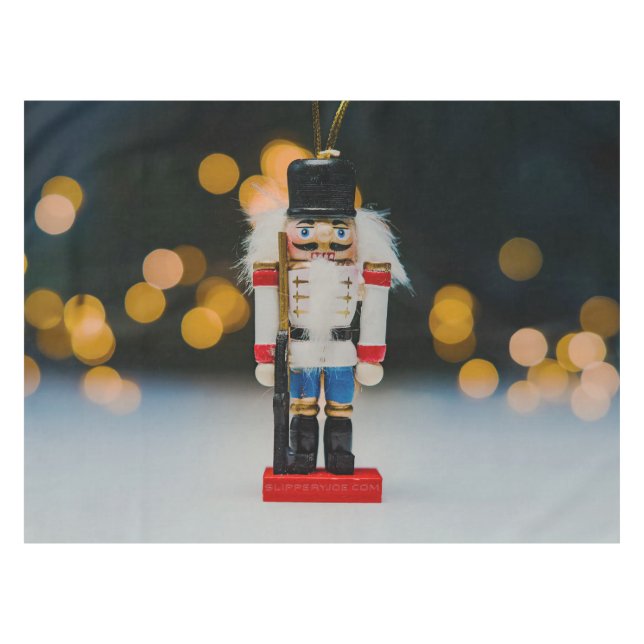 Toalha De Mesa Enfeite de Natal clássico quebra-nozes do Slippery (Frente (Horizontal))