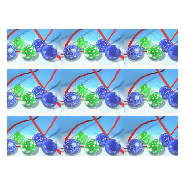 Toalha De Mesa Enfeites de natal (Frente (Horizontal))