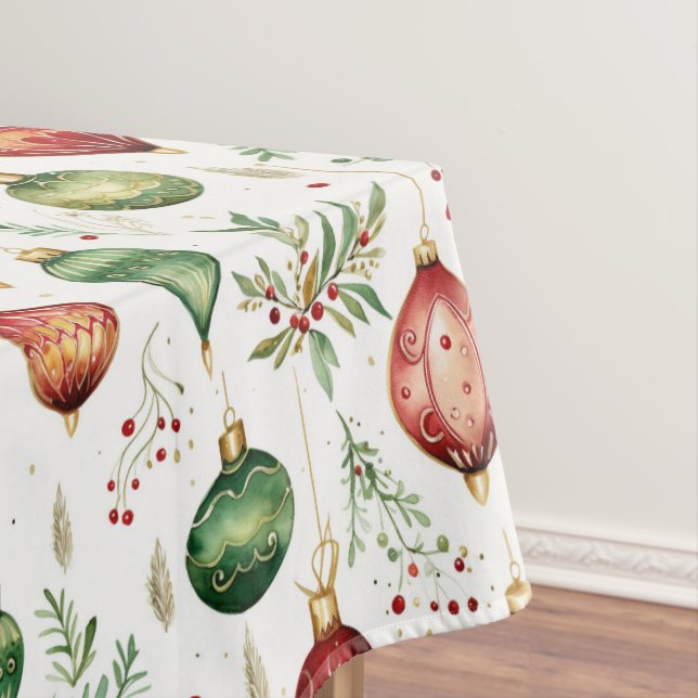 Toalha De Mesa Enfeites de natal Festivos Padrão Invisível (Posição Original)
