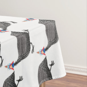 Toalha De Mesa Engraçado desenho animado de aves Guineafowl