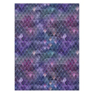 Toalha De Mesa Escamas de Dragão com Brilho e Ombre Roxo