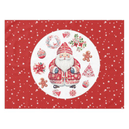 Toalha De Mesa Escandinavo Papai Noel Vermelho Pequeno