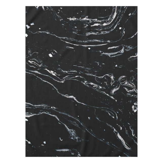 Toalha De Mesa Espaço de mármore preto (Frente)