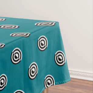 Toalha De Mesa Espelho de destino preto e branco + seu backgr.