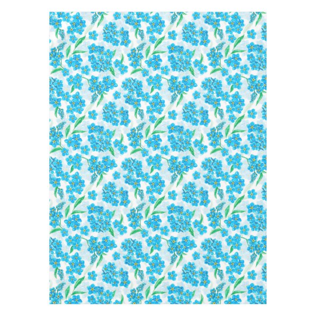 Toalha De Mesa Esqueça-me de não aquarelas. (Frente)