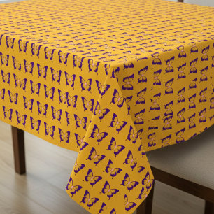 Toalha de Mesa Estampa de Borboleta Amarela Elegan