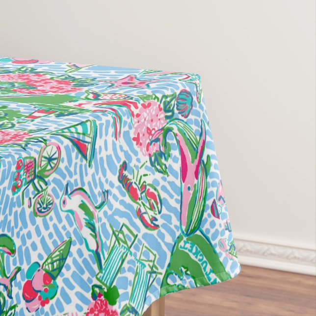 Toalha De Mesa Estampa Preppy de Nantucket Palm Beach (Posição Original)