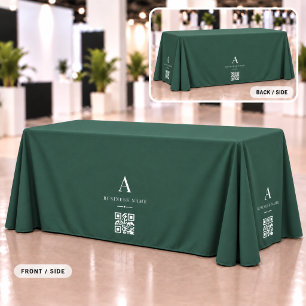 Toalha De Mesa Estandarte de Mesa QR Code de Negócios Verdes