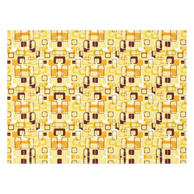 Toalha De Mesa Estilo de abstrato amarelo e preto moderno (Frente (Horizontal))