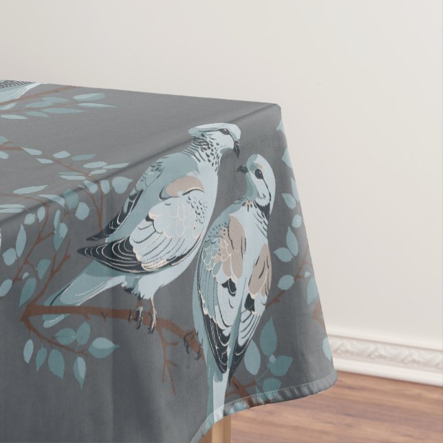 Toalha De Mesa Estilo de Estêncil Cortado para Duas Tartarugas (Posição Original)