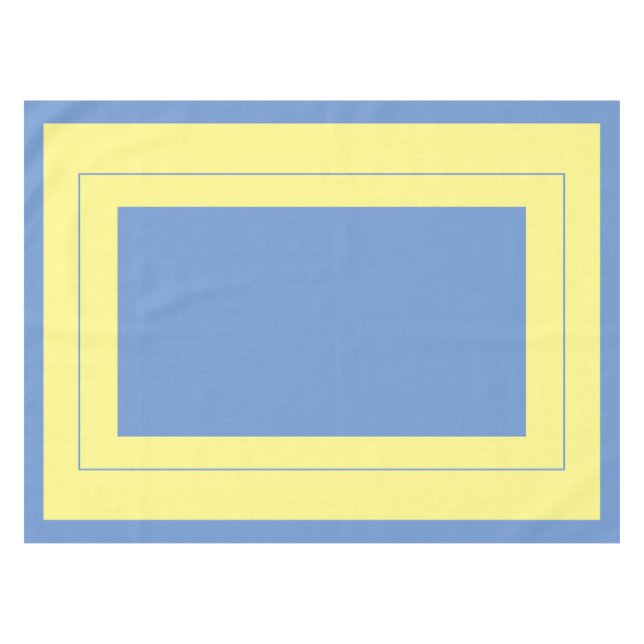 Toalha De Mesa Estilo do país, azul e amarelo, algodão (Frente (Horizontal))