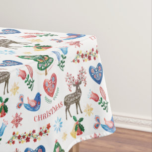 Toalha De Mesa Estilo Escandinavo Nórdico Padrão de Natal Table