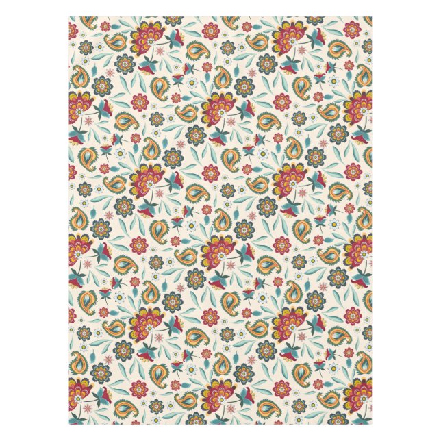 Toalha De Mesa Estilo floral do indonésio de Boho do Batik (Frente)