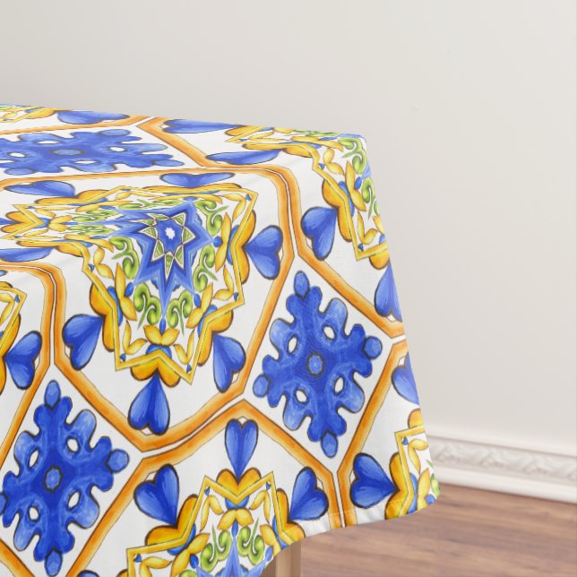 Toalha De Mesa Estilo italiano,azulejos,majolica Impressão de tud (Posição Original)