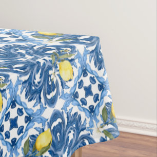 Toalha De Mesa estilo italiano,azulejos,majolica,limão,Impressão