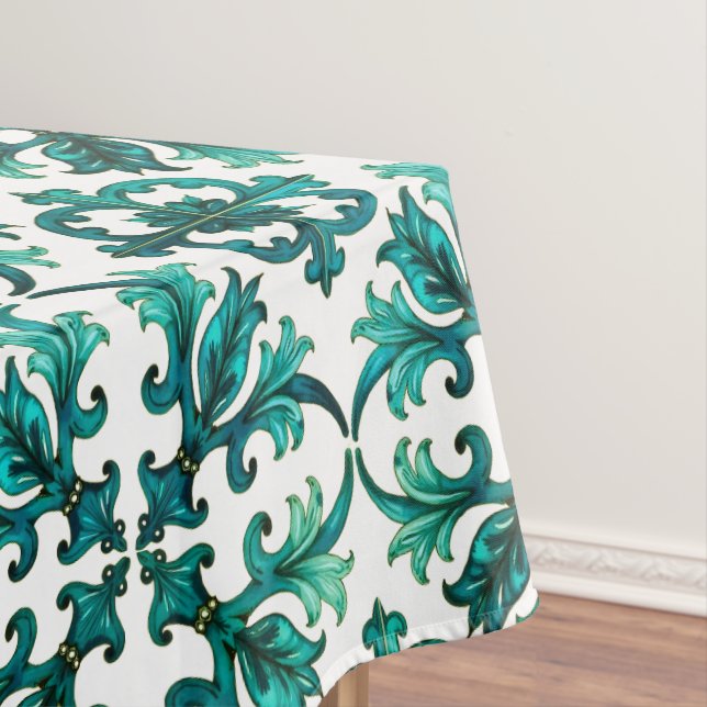 Toalha De Mesa Estilo italiano,mosaico,verde (Posição Original)