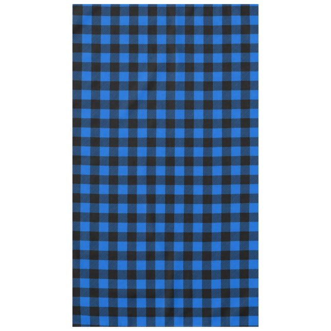 Toalha De Mesa Estilo Lumberjack - tecido azul + suas ideias (Frente)