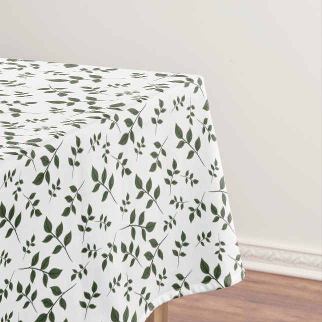 Toalha De Mesa Estilo verde branco deixa na moda elegante (Posição Original)