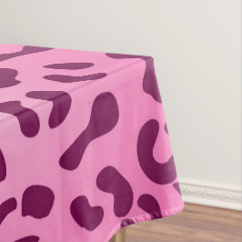 Toalha De Mesa Estilosa Estampa de Leopardo Rosa