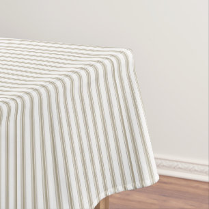 Toalha De Mesa Estirpe bege e branco