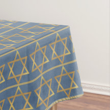 Estrela Dourada de David Pattern em Azul
