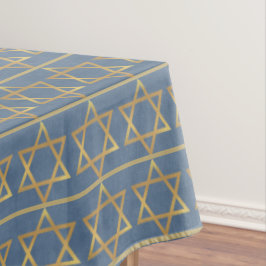Toalha De Mesa Estrela Dourada de David Pattern em Azul