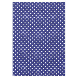 Toalha De Mesa Estrelas brancas patrióticas no azul náutico