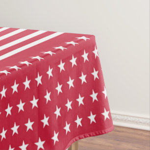 Toalha De Mesa Estrelas E Bandeiras Americanas