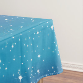 Toalha De Mesa Estrelas Simples em Fundo Azul Gradiente