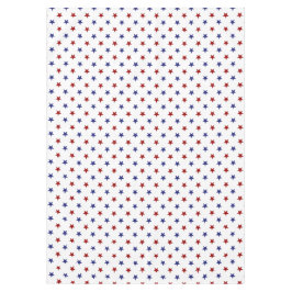 Toalha De Mesa Estrelas Vermelhas e Azuis Patrióticas em Branco