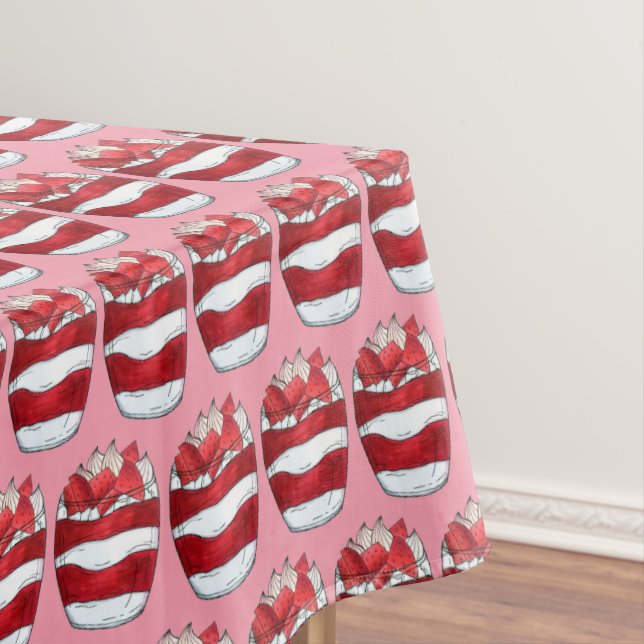 Toalha De Mesa Eton Mess Strawberry Meringue UK Dessert (Posição Original)