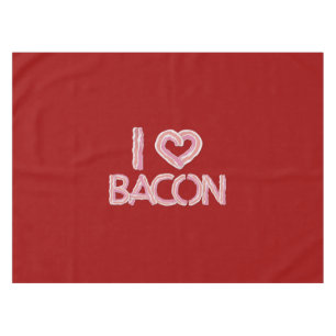 Toalha De Mesa Eu Amo Bacon
