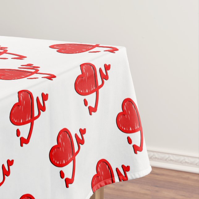 Toalha De Mesa eu fico (coração você) (Posição Original)