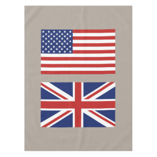 Toalha De Mesa EUA e bandeiras BRITÂNICAS
