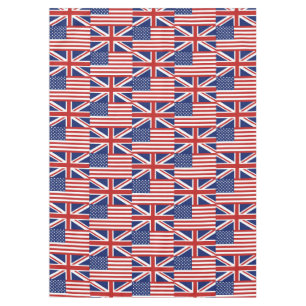 Toalha De Mesa EUA e teste padrão BRITÂNICO da bandeira